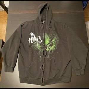 In Flames Band Jacket, Green/Black, Men’s XL